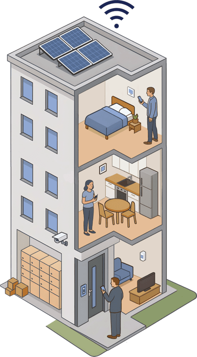 Smart building illustration